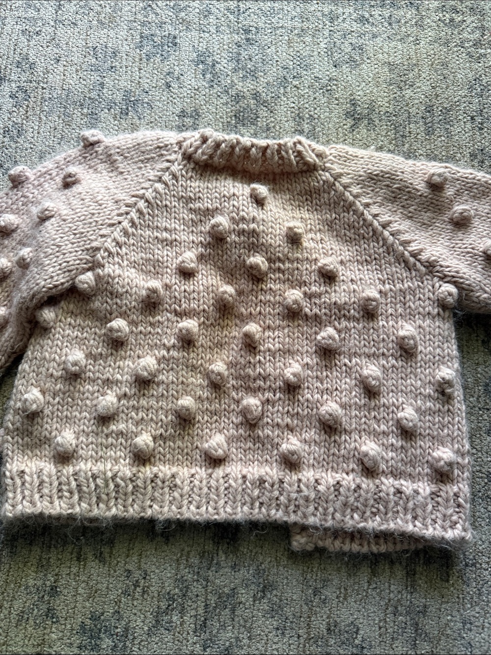 The blueberry hill Dusty Pink Bobble Knit Cardigan - Picture 3 of 4